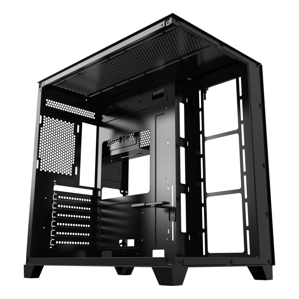 Acegeek Mercury R425 Pro PC Case | Up to ATX | 7 X 120mm RGB Fans Pre-Installed | 360mm Radiator Support | Dual Side Full Tempered Glass | AG-MERCURY-R425-PRO-BK - Black