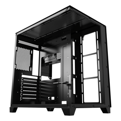 Acegeek Mercury R425 Pro PC Case | Up to ATX | 7 X 120mm RGB Fans Pre-Installed | 360mm Radiator Support | Dual Side Full Tempered Glass | AG-MERCURY-R425-PRO-BK - Black