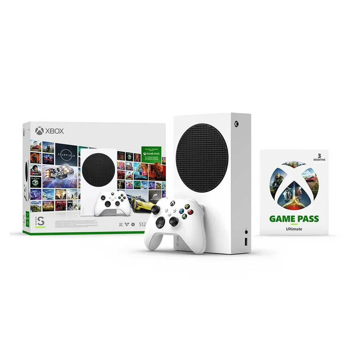 Xbox Series S، 512 جيجابايت مع GamePass Ultimate لمدة 3 أشهر