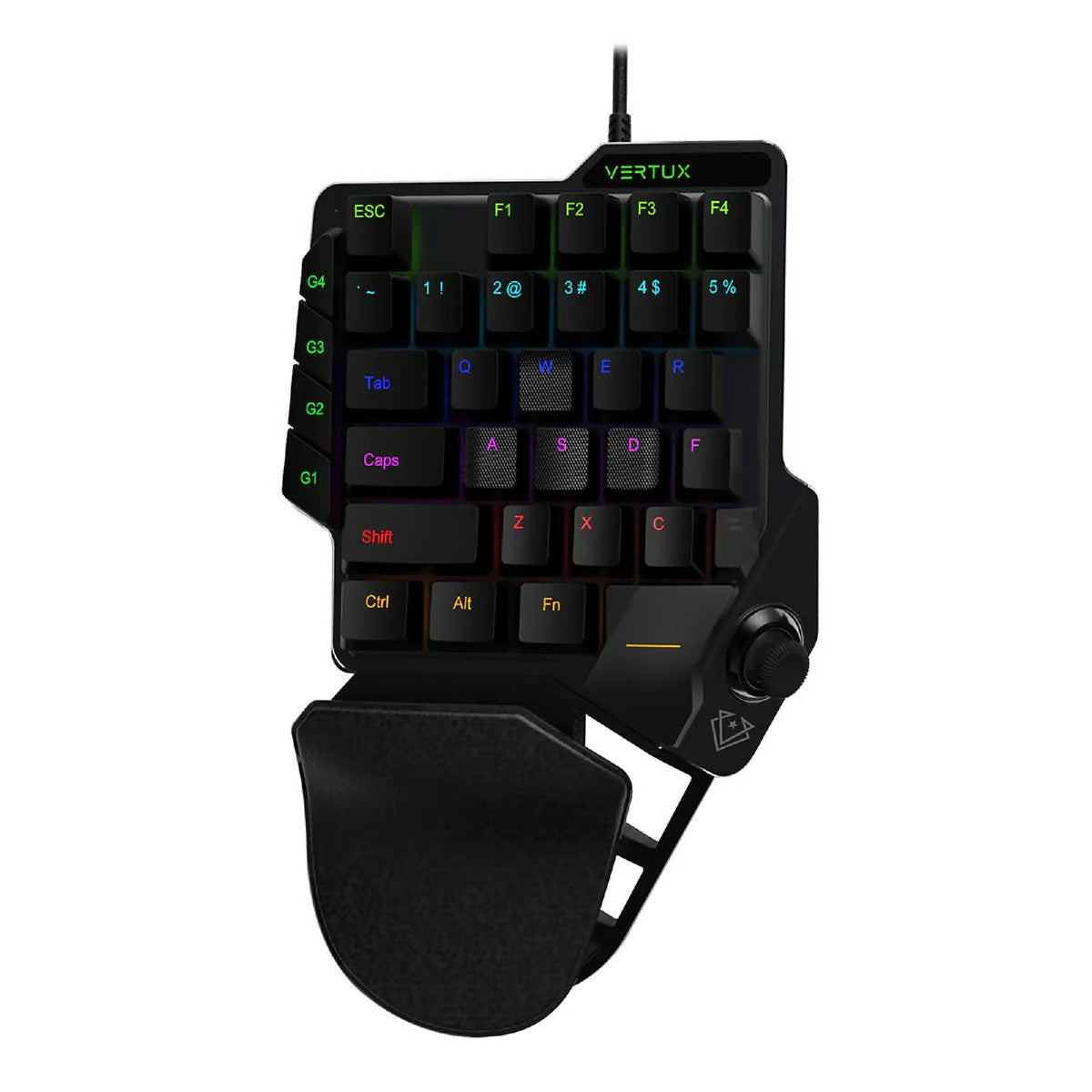 Vertux QuickStrike One-Handed Gaming Keypad With Joystick COMBAT