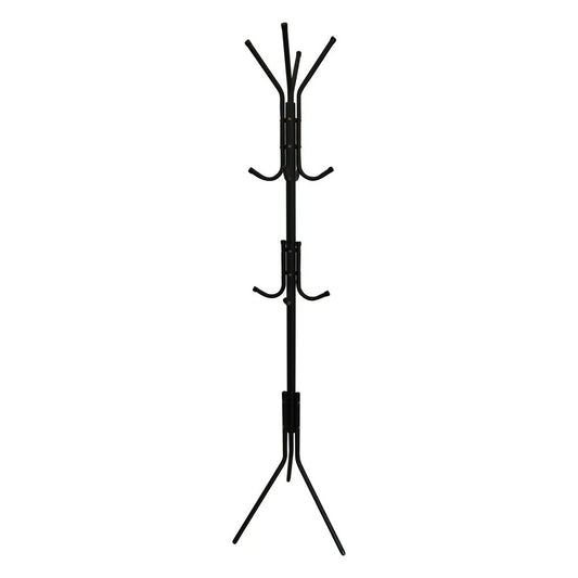 Maple Leaf Freestanding Coat Rack With 12 Hooks Black MT008