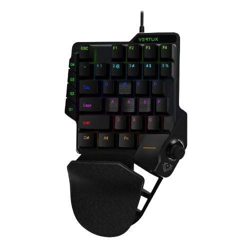 Vertux QuickStrike One-Handed Gaming Keypad With Joystick COMBAT