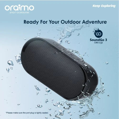 Oraimo Sound Go 3 Bluetooth Speaker OBS-31S - Black