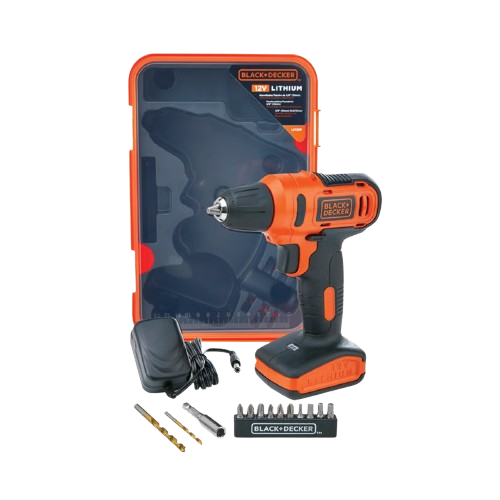 Black + Decker Cordless Drill Driver 12V+13Bits LD12SP-B5