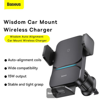 Wisdom Auto Alignment Car Air Vent Mount Wireless Charger (Qi - 15W)