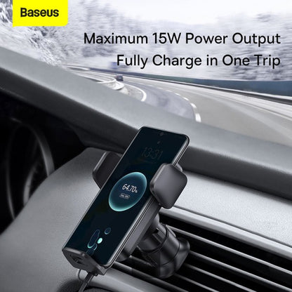 Wisdom Auto Alignment Car Air Vent Mount Wireless Charger (Qi - 15W)