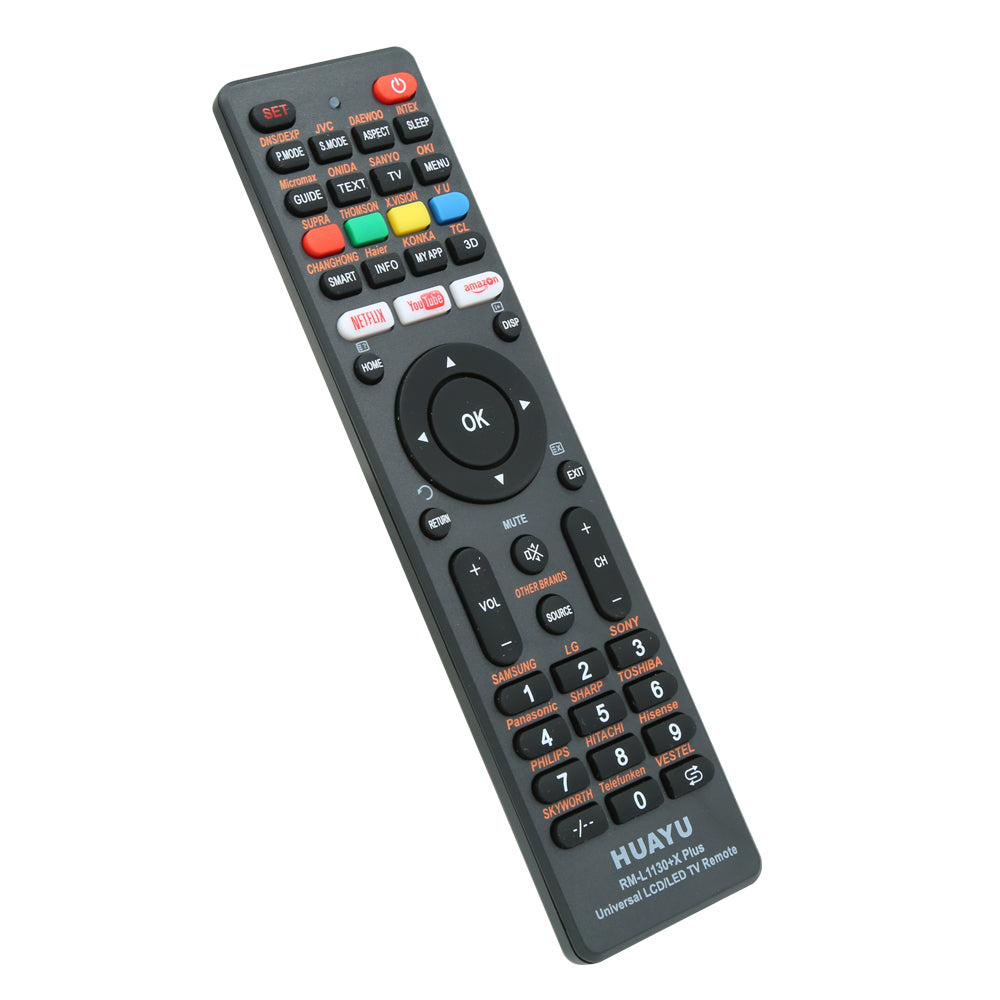 HUAYU RM-L1130+X Plus Black Remote Control For Universal Tv Different Brand