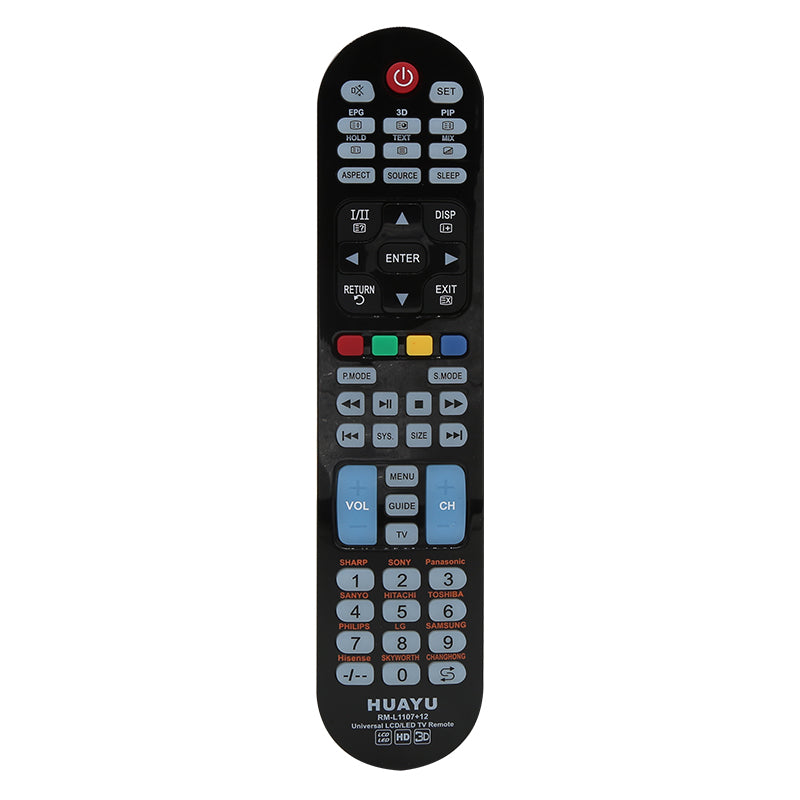 HUAYU RM-L1107+12 Use for Samsung,LG,Sony,Philips,Sharp,Panasonic,TCL,Toshiba Universal TV Remote Control