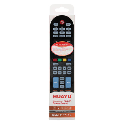 HUAYU RM-L1107+12 Use for Samsung,LG,Sony,Philips,Sharp,Panasonic,TCL,Toshiba Universal TV Remote Control