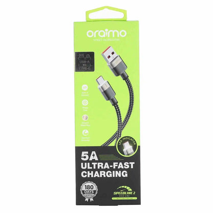 Oraimo – SpeedLine 2.5A Ultra – Fast Charging Type C Data Cable – OCD-C82