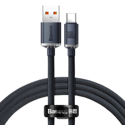 Baseus Crystal Shine Series Cable USB-A to Type-C Fast Charge Data Cable 100W 5A 1.2M - Black