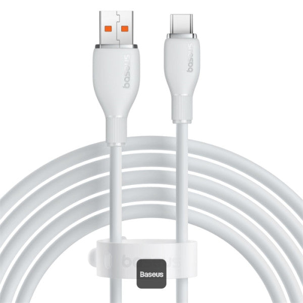 Baseus Pudding Series Fast Charging Cable With High-Speed Data Transmission USB-A to Type-C 100W 6A 1.2M - White