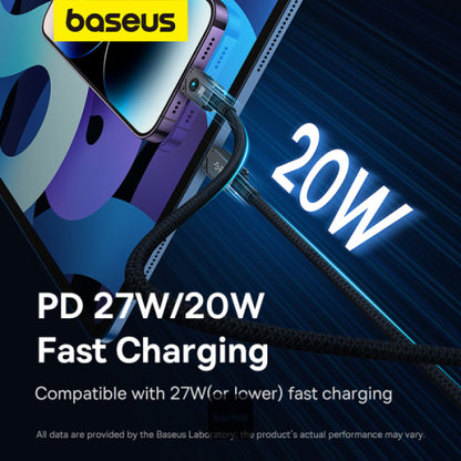 كابل بيانات الشحن السريع PD من سلسلة Baseus Unbreakable Series بقوة 20 وات من Type-C إلى Lightning بطول 2 متر - أسود