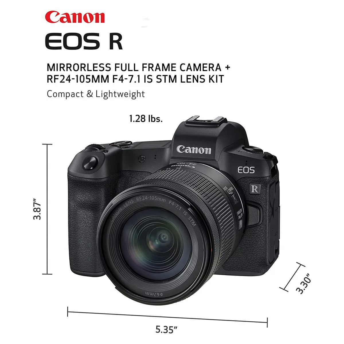 طقم عدسات Canon Mirrorless EOS R RF24-105mm STM