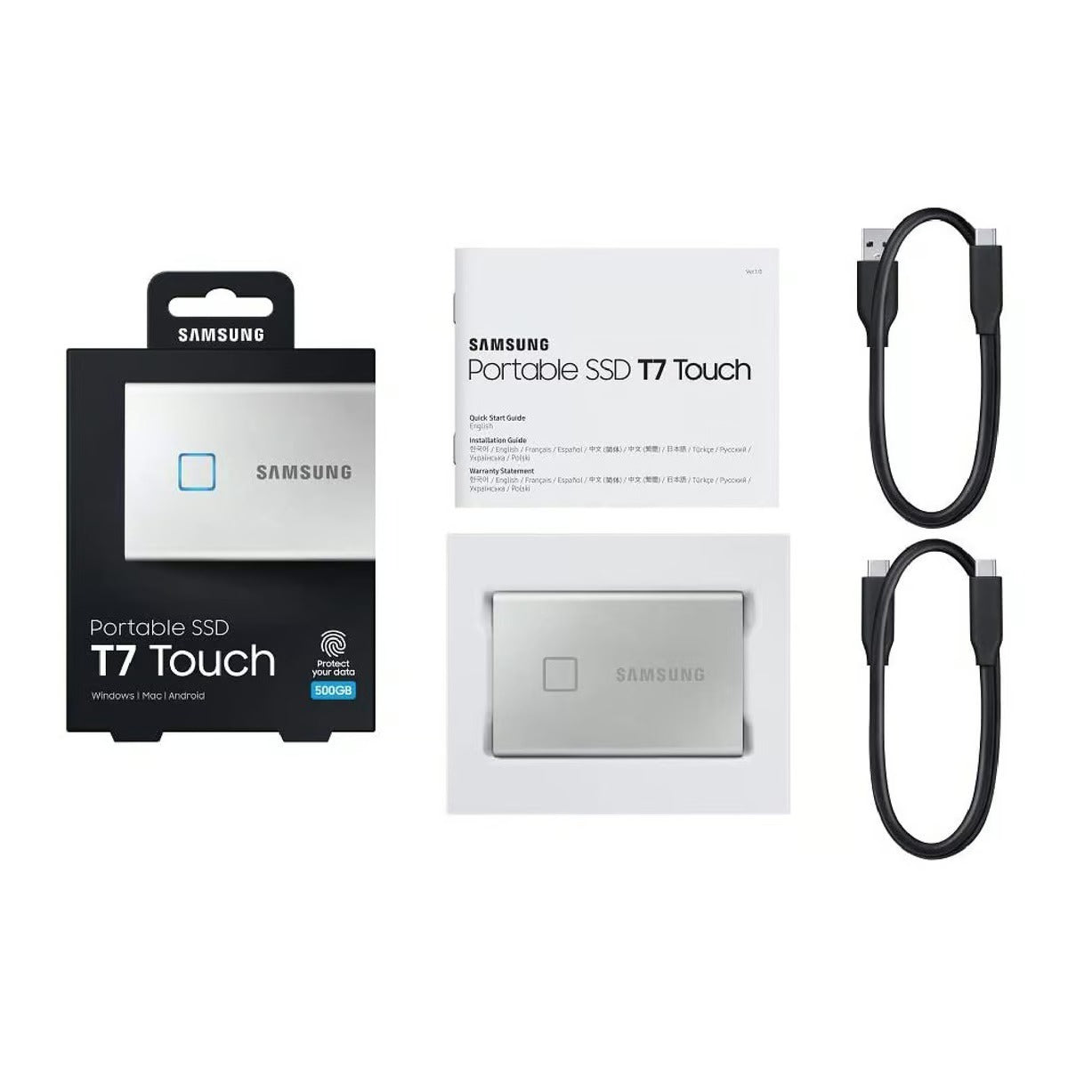 Samsung Touch Portable SSD T7 PC500S 500GB Silver