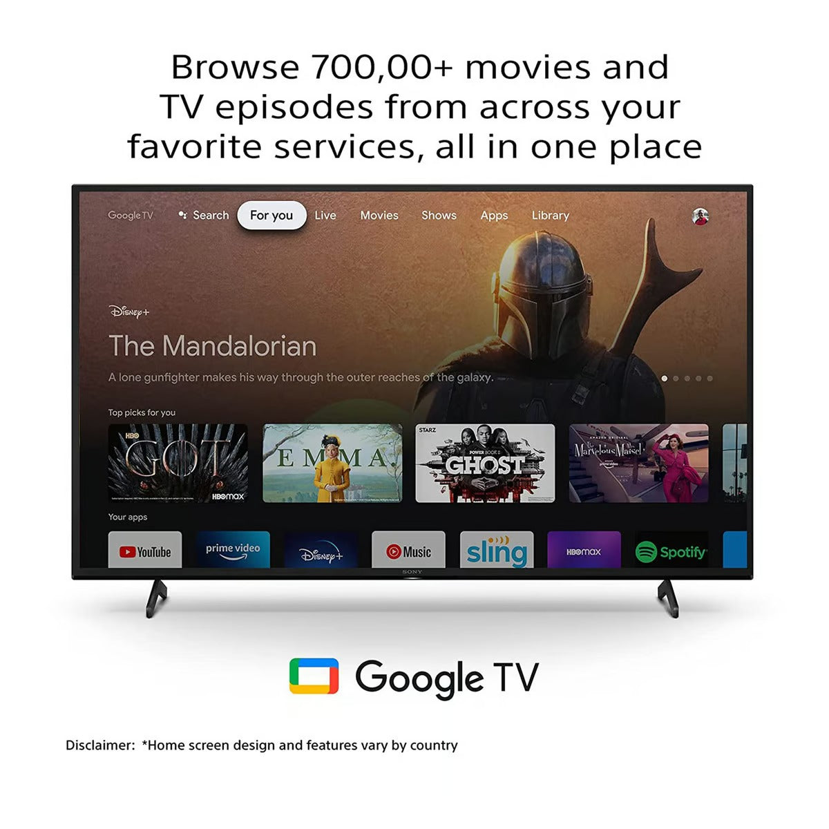 Sony Bravia 43 inches 4K UHD Google Smart LED TV, Black, KD-43X75K