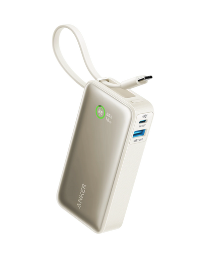 Anker Nano Power Bank (30W, Built-In USB-C Cable)