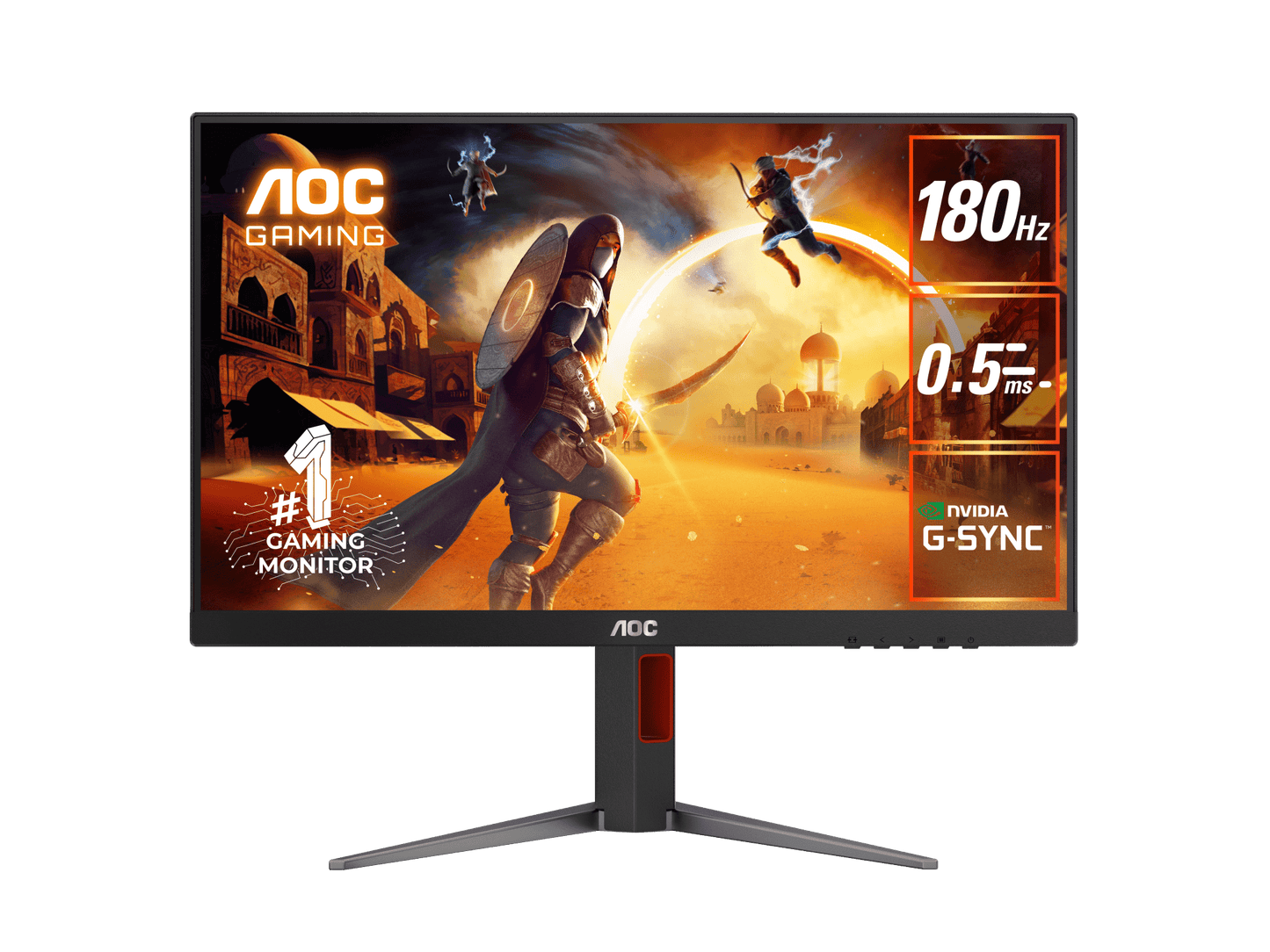 AOC 24G4 24 Inch Gaming Monitor / IPS FHD / 1920 × 1080 / 1MS / 180Hz