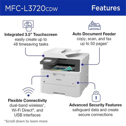 BROTHER COLOR LED ALL-IN-ONE LASER PRINTER (MFC-L3720CDW)