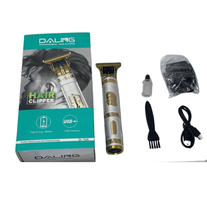 Daling DL-1535 USB Rechargeable Hair Clipper Electric Hair Trimmer