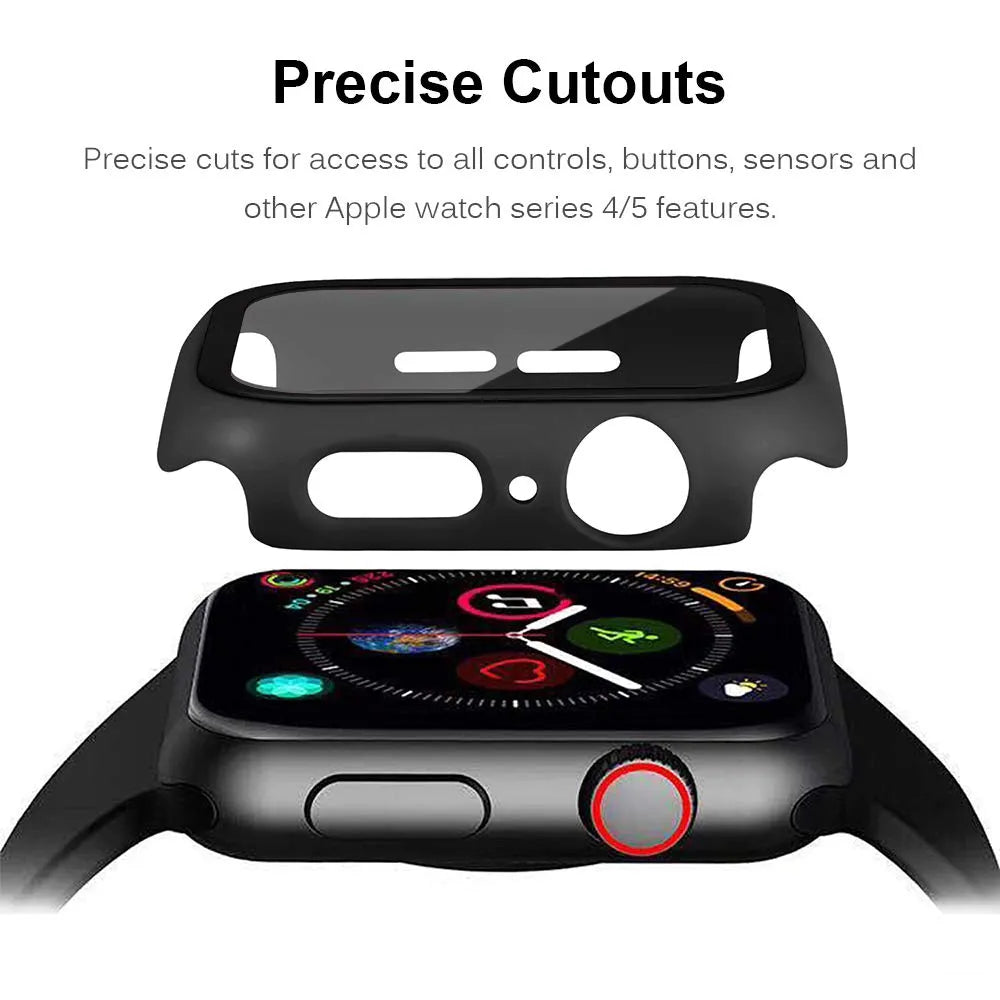 Screen Protector Case for Apple Watch Series 7 6 SE 5 4 3 44mm 40mm 45mm Iwatch 42mm 38mm Glass+cover Apple Watch