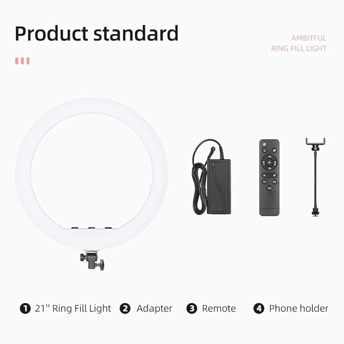 i-Zoll18 Inches Ring LED lamp with Wireless Remote Studio Camera Ring Light