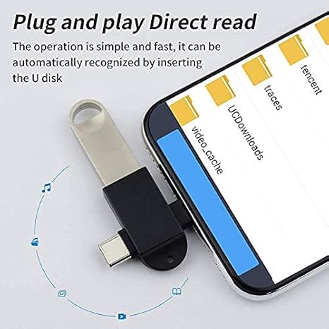 2in1 Metal OTG Adapter, USB 3.0 to Type-C with Micro-USB Port Converter