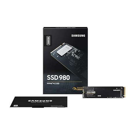 Samsung 980 500GB PCIe 3.0 NVMe M.2 Internal SSD