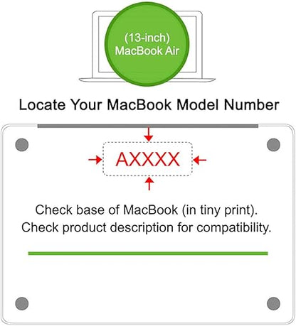 CrystalGuardMB US Keyboard Layout Compatible with Apple MacBook Air 13 with English & Arabic