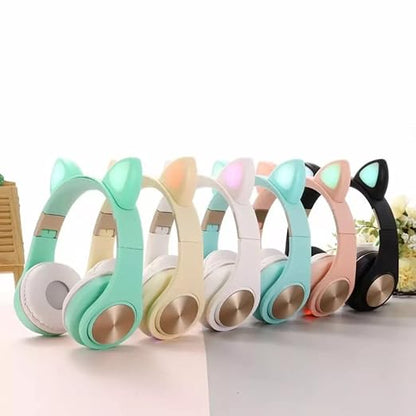 Wireless headphones with cat ears, bluetooth 5.0, Pink Gold, ATX-BBL3072