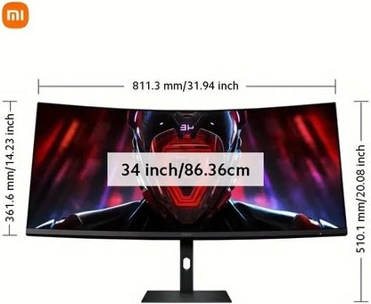 Xiaomi Curved Gaming Monitor 34-Inch / VA Panel / 3440 x 1440 WQHD / HDMI x 2 DisplayPort x 2 / 1500R Curvature / 180Hz Refresh Rate / 21:9 Aspect Ratio