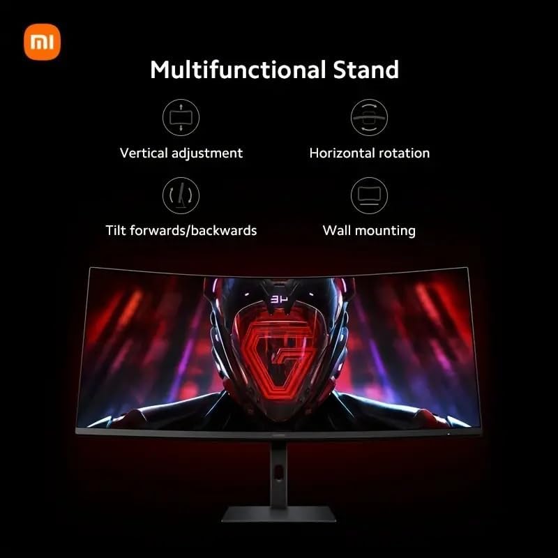 Xiaomi Curved Gaming Monitor 34-Inch / VA Panel / 3440 x 1440 WQHD / HDMI x 2 DisplayPort x 2 / 1500R Curvature / 180Hz Refresh Rate / 21:9 Aspect Ratio