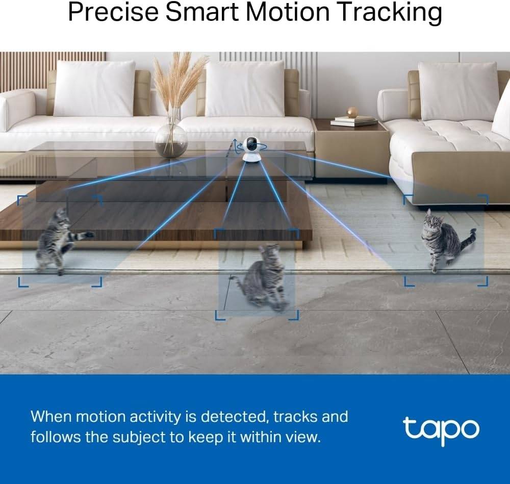 TP-Link Tapo Pan/Tilt AI Home Security Wi-Fi Camera identifies people TAPO C220