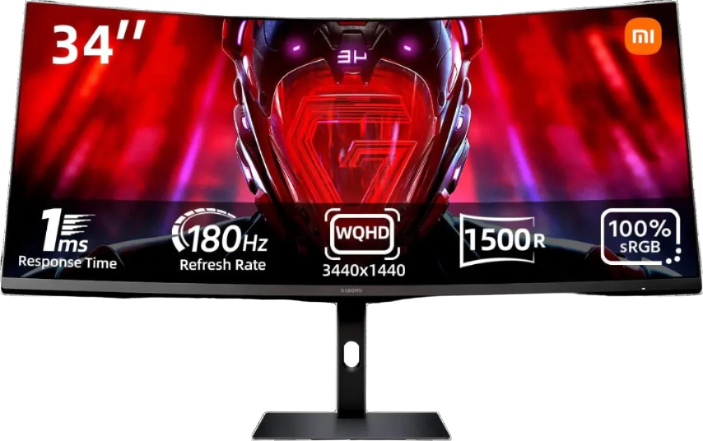 Xiaomi Curved Gaming Monitor 34-Inch / VA Panel / 3440 x 1440 WQHD / HDMI x 2 DisplayPort x 2 / 1500R Curvature / 180Hz Refresh Rate / 21:9 Aspect Ratio