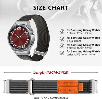 Quick Fit Trail Loop Strap Fit for Samsung Galaxy Watch 6 Classic 43mm 47mm 5Pro 45mm