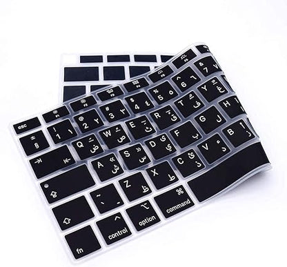 CrystalGuardMB US Keyboard Layout Compatible with Apple MacBook Air 13 with English & Arabic