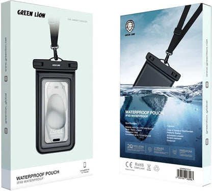 Green Lion Waterproof Pouch IPX8 Case 7.2 Inches