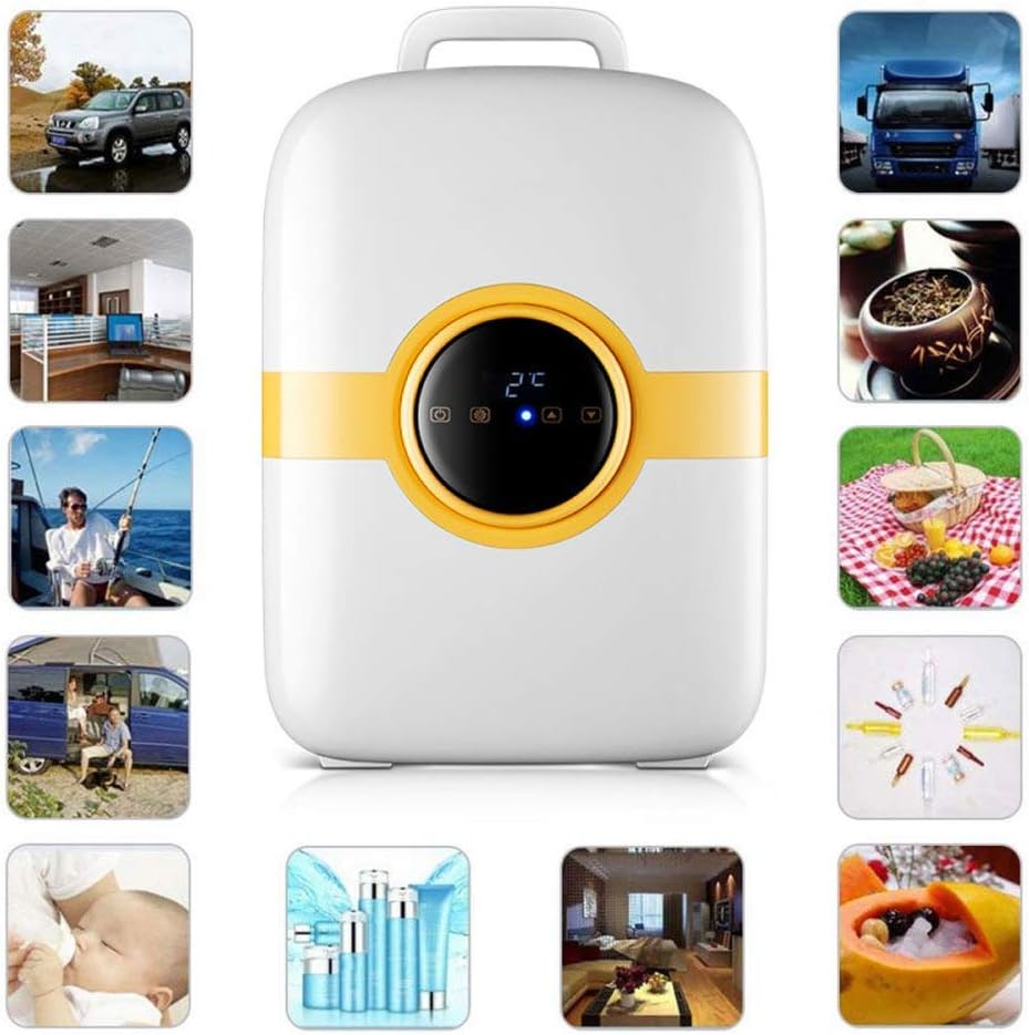 Mini Fridge Portable,Quiet Compressor LED Digital Display Freezer Cooler Cold Warm Car Freezer Drinks Fridge 12V 24V-for Cars Homes Offices And Dorms