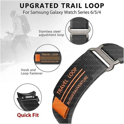 Quick Fit Trail Loop Strap Fit for Samsung Galaxy Watch 6 Classic 43mm 47mm 5Pro 45mm