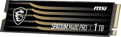 MSI Spatium M480 PRO 1TB Internal PCIe 4.0 NVMe M.2 SSD | PCIe Gen4x4 | Up To 7000MB/s | 3D NAND