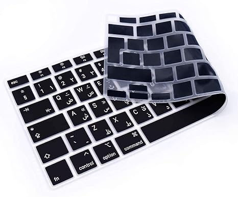 CrystalGuardMB US Keyboard Layout Compatible with Apple MacBook Air 13 with English & Arabic