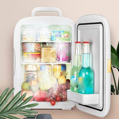 Mini Fridge Portable,Quiet Compressor LED Digital Display Freezer Cooler Cold Warm Car Freezer Drinks Fridge 12V 24V-for Cars Homes Offices And Dorms