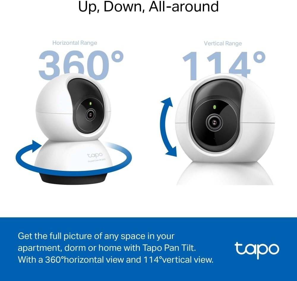 TP-Link Tapo Pan/Tilt AI Home Security Wi-Fi Camera identifies people TAPO C220