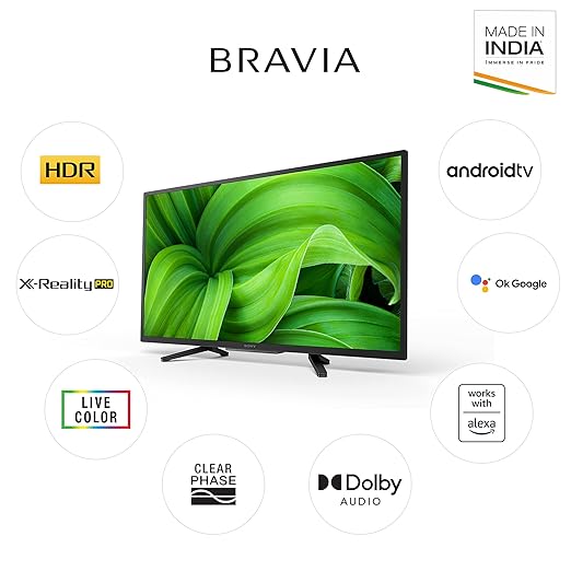 تلفزيون سوني برافيا 80 سم (32 بوصة) HD Ready Smart LED Google TV KD-32W830K (أسود) 