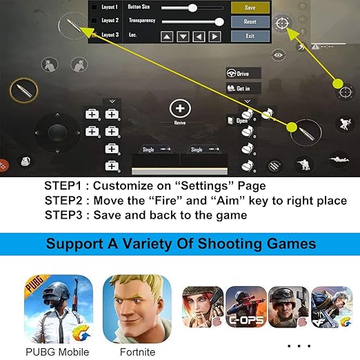Mobile Game PUBG Trigger - PUBG Mobile Controller and Phone Game Controller for Call of Duty