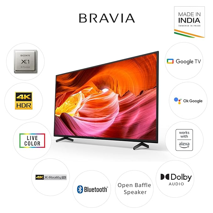 Sony X75K, 4K HDR LED with Smart Google TV 50"(126 cm)