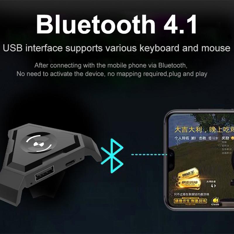 PUBG Gaming Bluetooth Keyboard Mouse Converter, Mobile Gamepad Controller, for Android Phone To PC