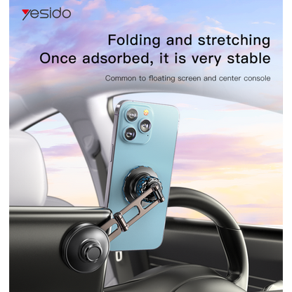 C198 360 Degree Rotation Stretchable Zinc Alloy Arms Suspension Screencar Mount Phone Holder