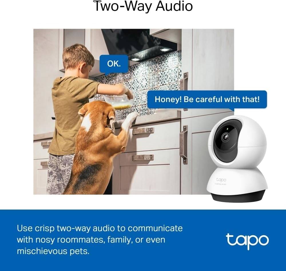 TP-Link Tapo Pan/Tilt AI Home Security Wi-Fi Camera identifies people TAPO C220