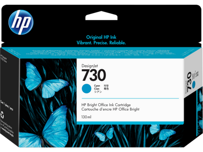 HP 730 130-ml  DesignJet Original Ink Cartridge, P2V64A,